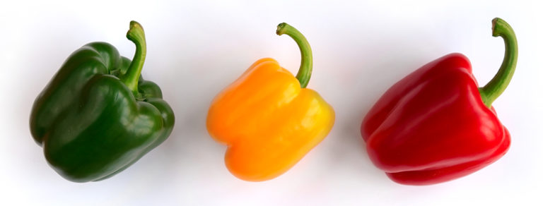 Pimentão Verde, Amarelo e Vermelho
